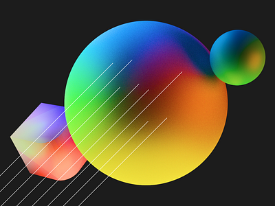 Shapes / Color 3d abstract blender branding colorful portfolio primary vibrant