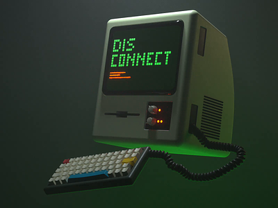 Control and Disconnect 3d 3d animation animation atmospheric c4d computer fog illustration keyboard octane retro