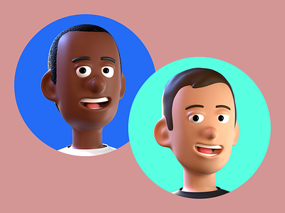 Podcast Cover Characters 3d 3dmodeling cartoon characters cinema4d cover illustration octane podcast stylized