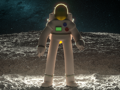 The Cosmonaut 3d 3dart alien astronaut c4d cinema4d cosmonaut dramatic illustration lighting moon octane sci fi scifi space spaceship