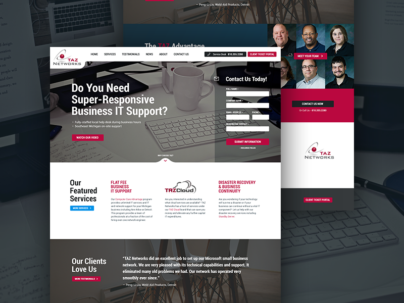 IT Support Homepage by Ben Fryc on Dribbble