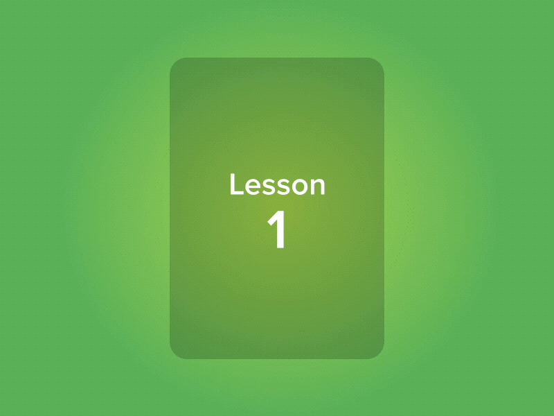 Lesson Card hover motion principle animation mango languages learning lesson gif card