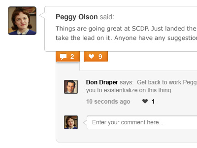 Oh Peggy... comment don draper like mad men network peggy olson post social social network tabs