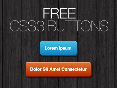 CSS3 Button Pack 3d blue button buttons css css3 depth download free freebie pack