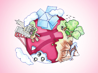 Put some Dribbble in your Dropbox contest design drawing drop box dropbox playoff win winner world