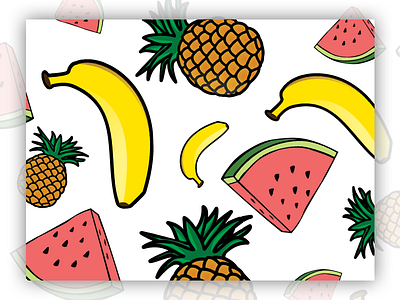 Repeating Fruits Pattern