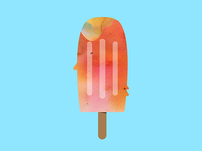 Ice Cream #3 icecream illustrator popcicle summer texture watercolor