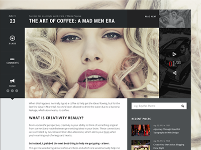 Blog Article Page Design article blog grid photography pixelgrade post responsive template theme themeforest typography wordpress