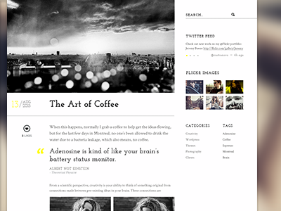 Lens - Blog Article Page article blog fonts photography pixelgrade themeforest typography wordpress