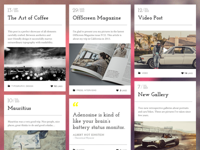 Lens - Masonry Blog article blog fonts masonry photography pixelgrade themeforest typography whitespace wordpress