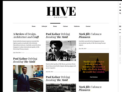HIVE Magazine blog elegant fashion fonts magazine masonry pixelgrade theme typography wordpress