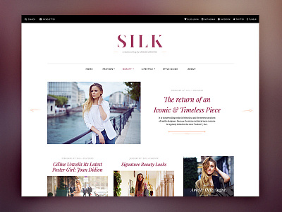 SILK Fashion Blog blog elegant fashion fonts magazine masonry pixelgrade theme typography wordpress