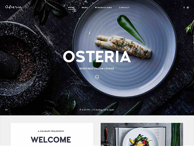 Osteria Restaurant Theme bakery bistro cafe food fullscreen hero pixelgrade restaurant theme wordpress