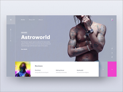 Astroworld album hero music slider travis scott ui ux