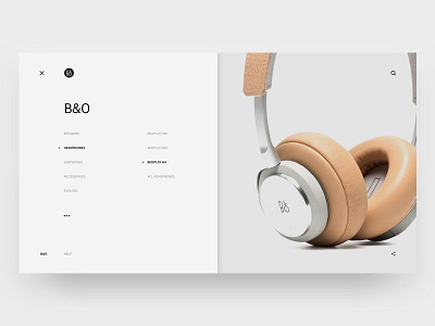 B&O Play Desktop Nav