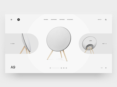 B&O Play Gallery gallery minimal slideshow ui ux web design white