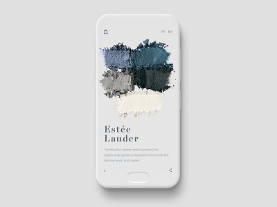 Estée Lauder app brand branding minimal ui ux web design