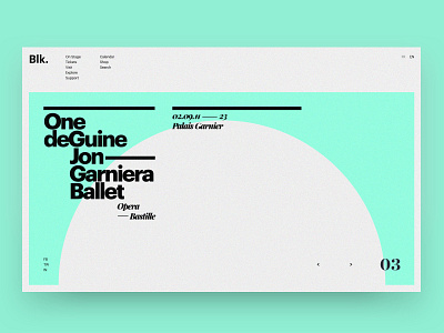 Blk Opera 2 brand branding hero minimal typography ui ux web design
