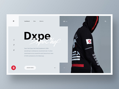 Dxpe Chef brand branding fashion hero homepage minimal ui ux web web design