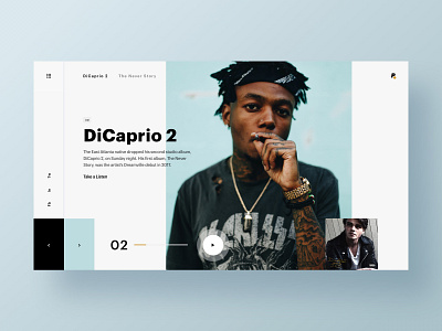 JID - DiCaprio 2 brand branding hero homepage minimal ui ux web web design
