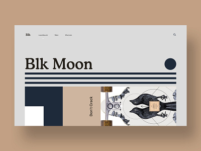🌑Blk Moon brand branding hero homepage minimal ui ux web web design