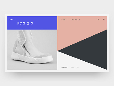 Nike FOG 2.0 app brand hero homepage minimal nike ui ux web web design