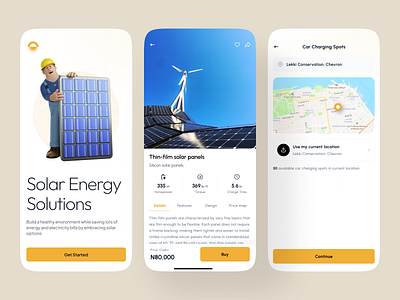 SunDistrict. A Renewable Energy Mobile Application climate change climate smart mobile app renewable energy solar energy ui uidesign uiux