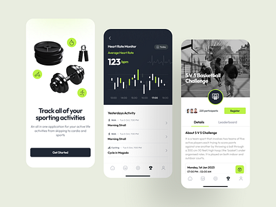 Yomfit. A Fitness Mobile Application exercise fitness gym health ui uidesign uiux workout