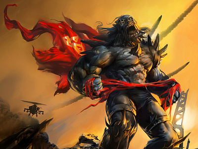 Doomsday Victorious art comics digital doomsday painting superman