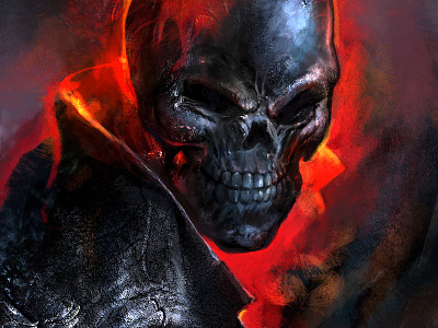 Ghost Rider digital painting art ashraf ghori cg character comics design digital ghost rider painting sketch xpanse cgi