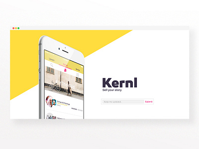 Kernl Sneak Peak app landing page web