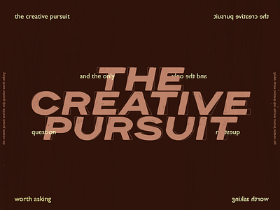 The Creative Pursuit design red texture type