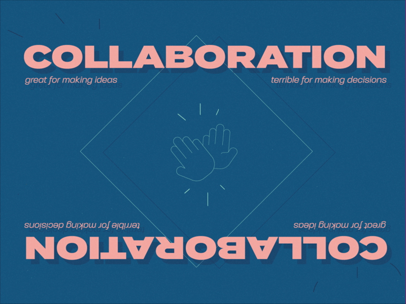 Collaboration animation blue collaboration cover art design high five illustration motion