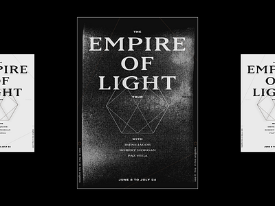 Empire Of Light Tour black and white poster texture tour type