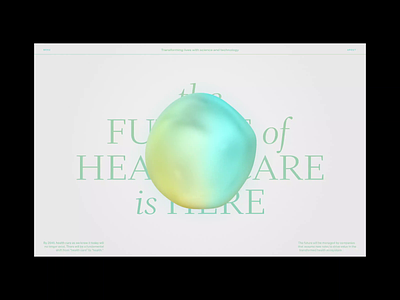 Healthcare Design Concept 3d after effects after effects motion graphics health healthcare orb organic ui website website design