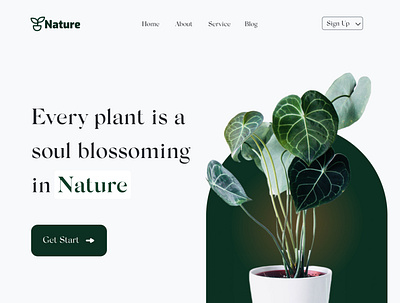 Nature landingpage ui webdesign
