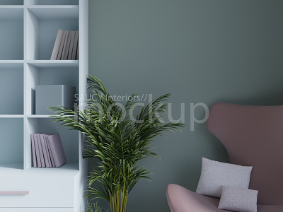 Green wall for mockup's | Trend colors