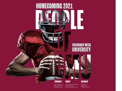 Colorado Mesa University Homecoming Fall 2021 graphic design photography typography