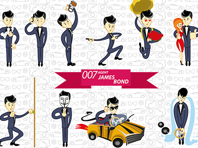 James Bond - stickers