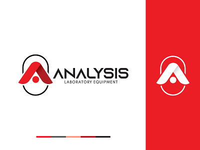 Analysis alogo branding design graphic design lab logo lettermark logo logomark redlogo vector