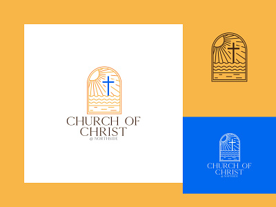 Church of Christ branding christ church cross design elegant emblem graphic design logo northside premium soil sun vector vintage water