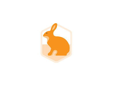 Rabbit Emblem branding design elegant emblem farm graphic design home illustration logo orange rabbit speed vector