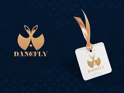 DANCEFLY_LOGO_APP ICON butterfly clothing dance darg design elegant gold graphic design logo logodesigner logogold modern premium premiumlogo simple sophisticated