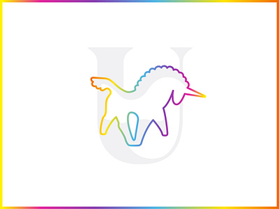 UCORN_logo mark branding colorblend colorful colorfull colorhorn colorline colorlogo design elegant graphic design horn lgbt logo modernlogo rainbow ucorn unicorn vector