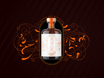 Brand and packaging design for Venus Gin