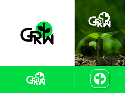 GROW_Green Featured mark & Identity agrologo branding design environmentlogo germinationlogo graphic design greenlogo growinguplogo growlogo handmadepaper leaflogo leaveslogo logo minimallogo modernlogo naturallogo naturelogo seedtoplant simplelogo vector