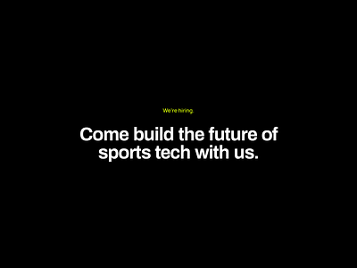 We're hiring product & brand designers app design hiring job sport sports ui