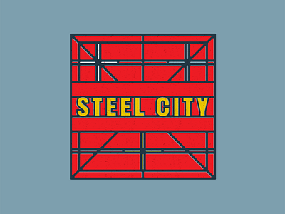Steel City Lockup badge branding city design identity illustrator logo pittsburgh typography vector