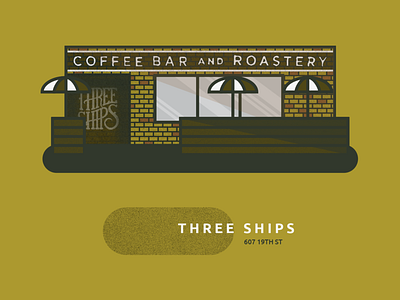 Hidden Gems : Three Ships design illustration vector