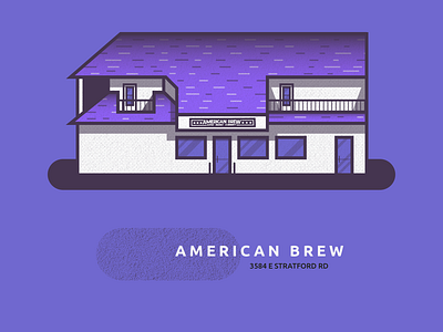 Hidden Gems : American Brew design flat illustration vector